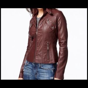 Joujou faux-leather moto jacket